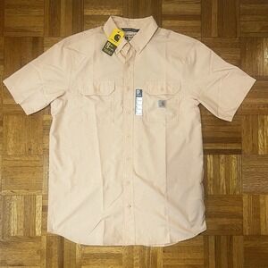 Carhartt Men's‎ Force Relaxed Fit Lightweight Work Shirt L Tall SP22 Tan NWT